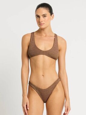 bond-eye Textured Scoop Bikini Set Scout Crop